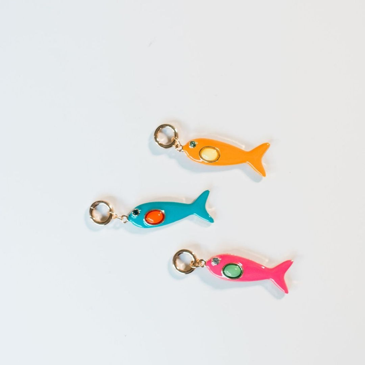 Leather Fish Necklace - Pink Fish