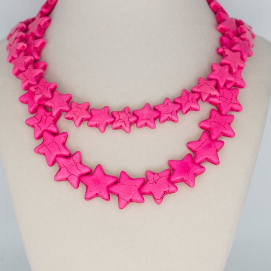 Sea Star Necklace - Large - Hot Pink