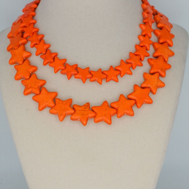 Star Necklace - Large - Orange