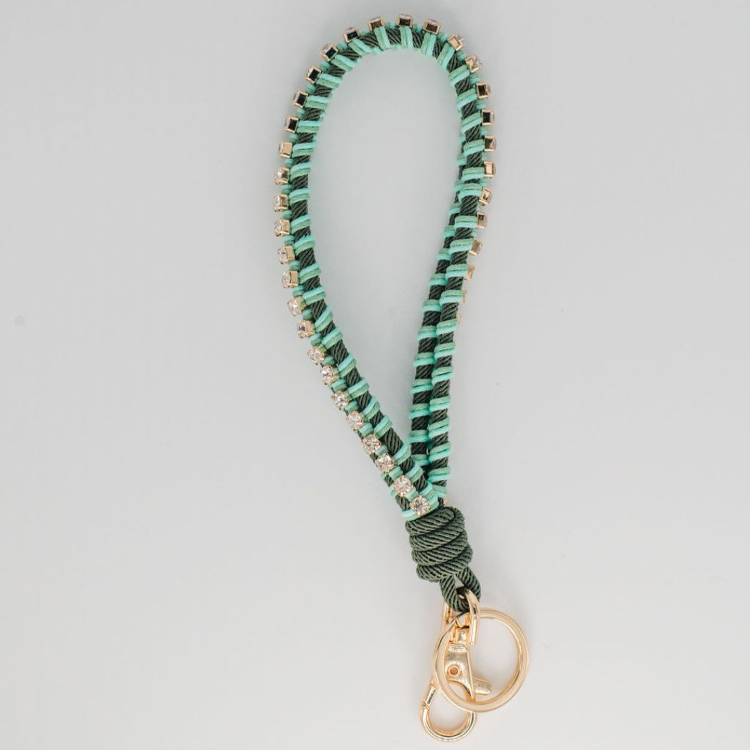 Beach Bling Bag Charm - Blue / Green