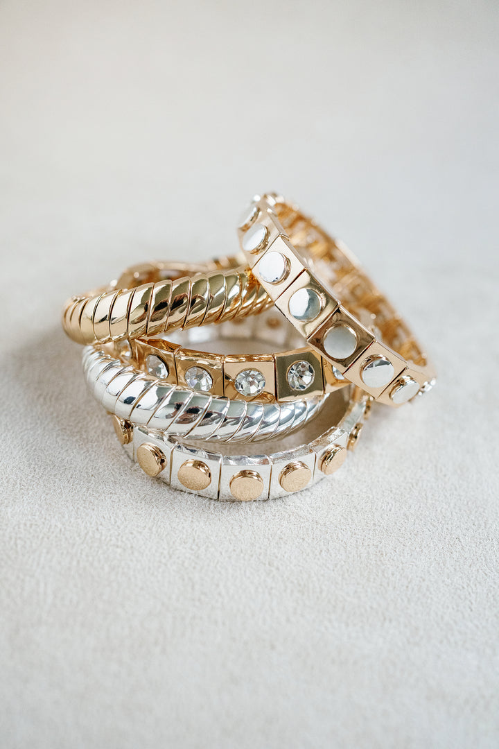 Triple Bracelet Set - Gold