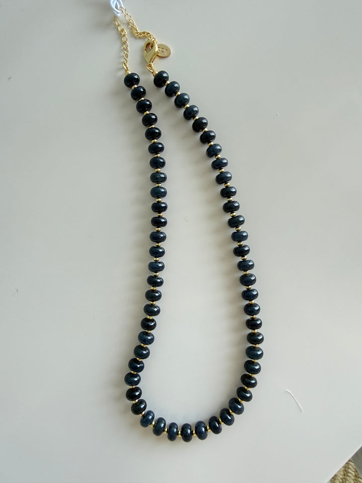 Sea Glass Necklace - Navy