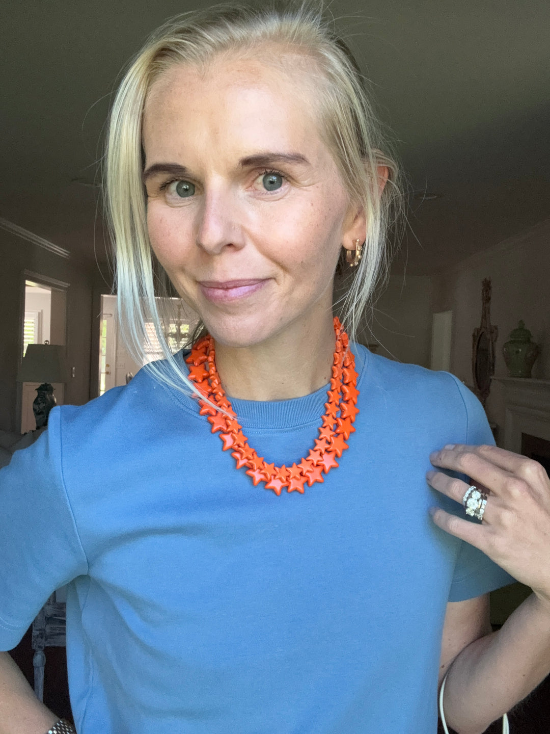 Star Necklace - Large - Orange