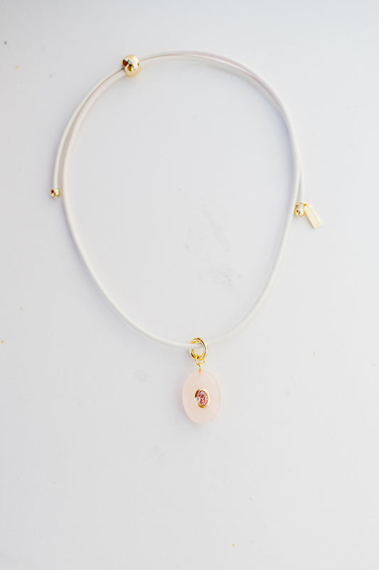 Beach Combing Necklace - Coconut / Pink