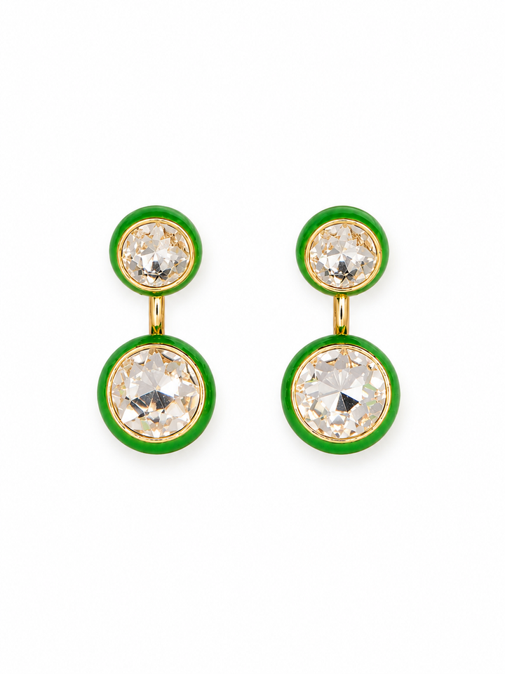 Maison Wrap Earring - Green / Crystal