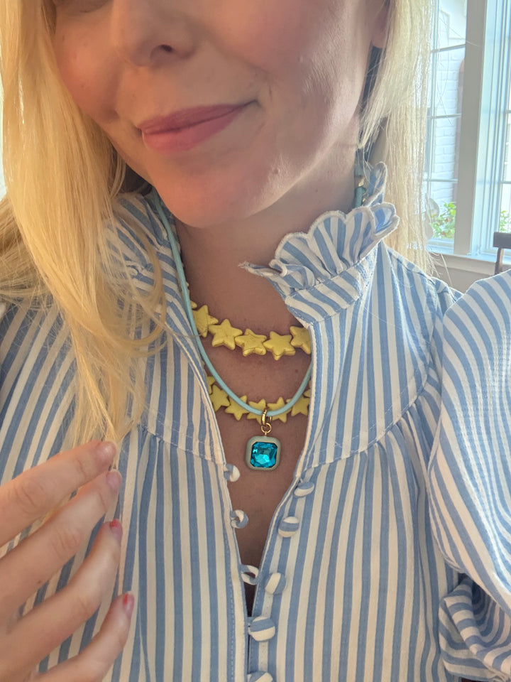 Aurora Necklace - Blue Pendant