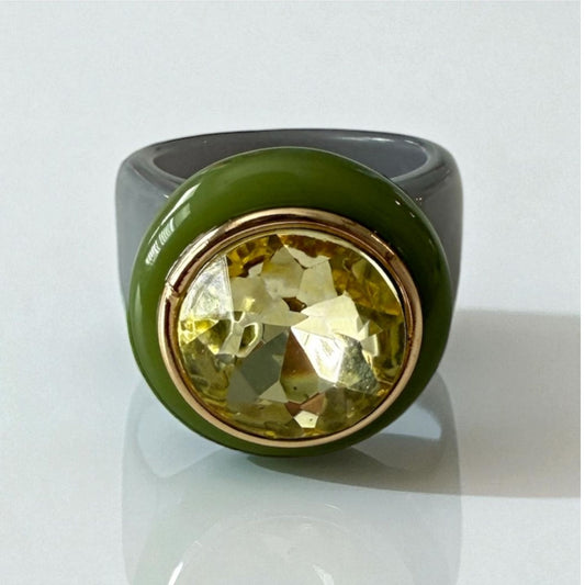 City Girl Ring - Forest Green