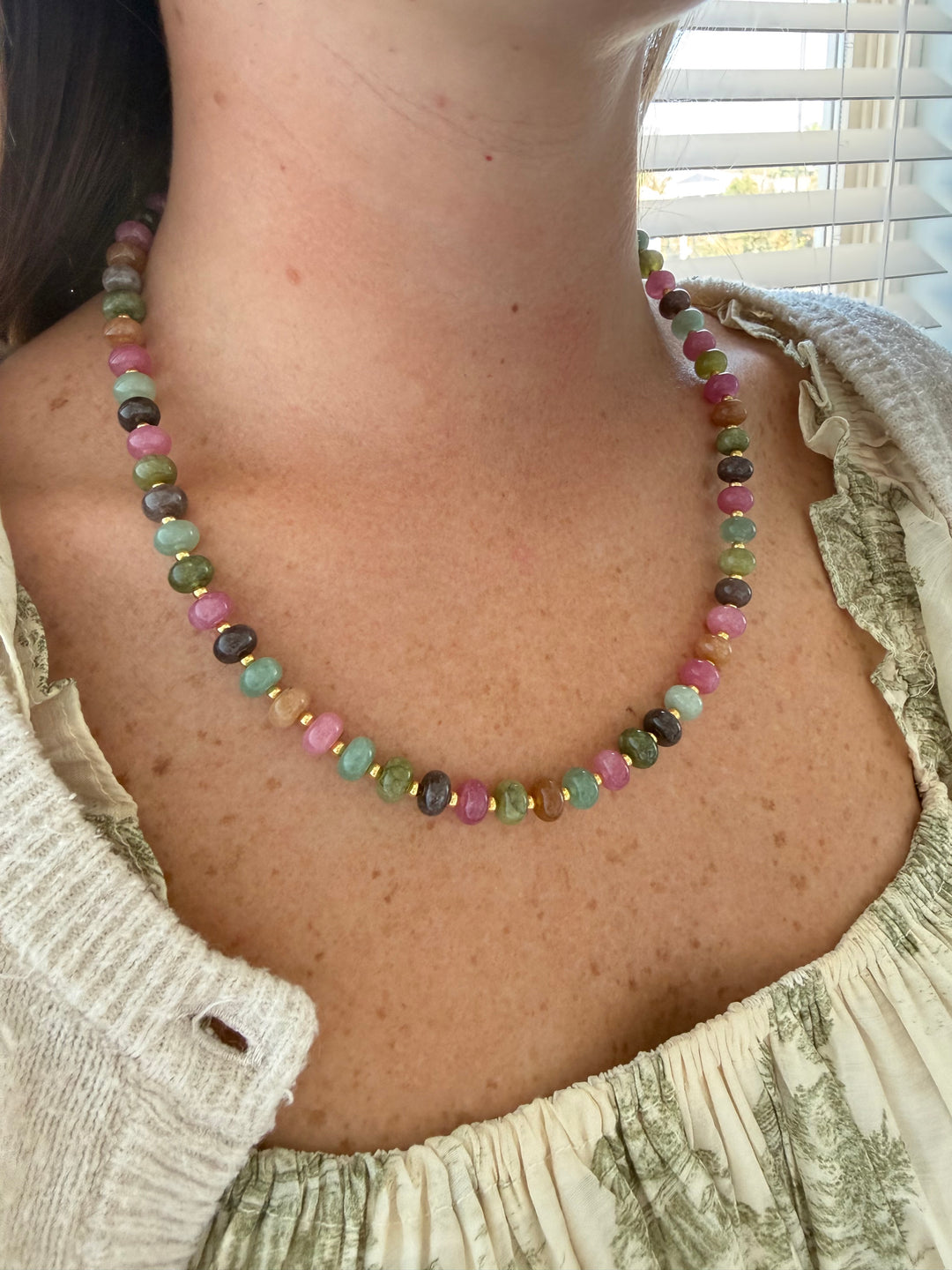 Sea Glass Beaded Necklace - Fall Mix PREORDER ships 11/2