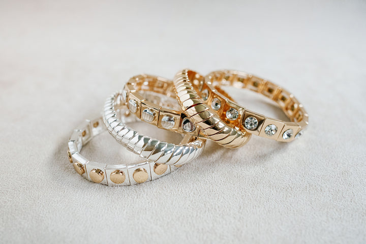 Triple Bracelet Set - Silver