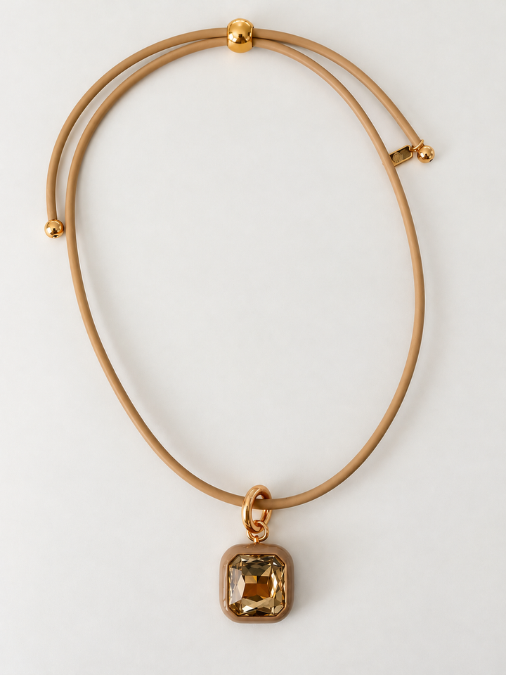 Aurora Pendant Necklace - Tan PREORDER ships 11/2