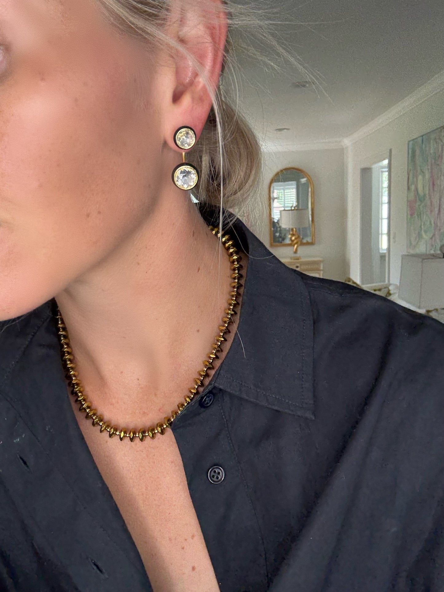 Maison Wrap Earring - Black