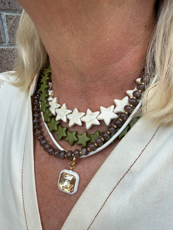 Star Necklace - Small - Hunter Green