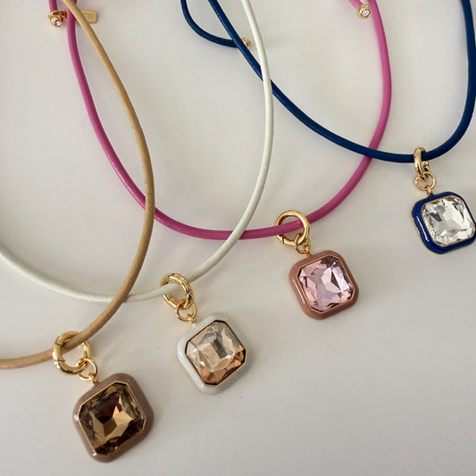 Aurora Pendant Necklace - Dusty Pink