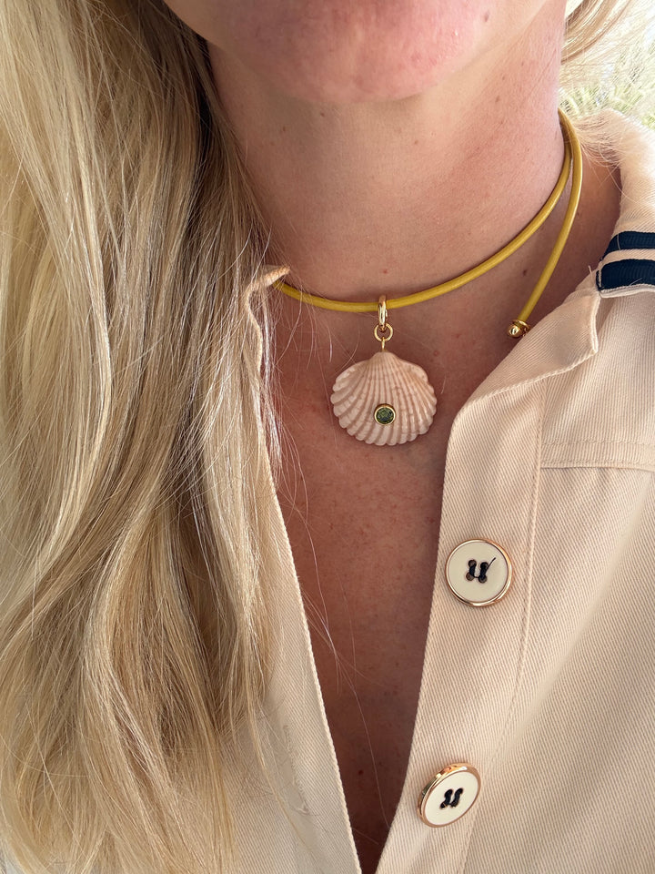 Combing Necklace - Yellow / Coconut
