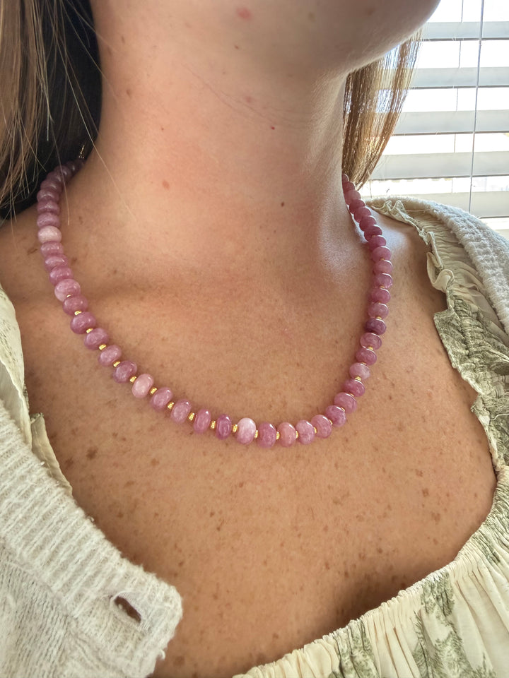 Sea Glass Necklace - Mulberry