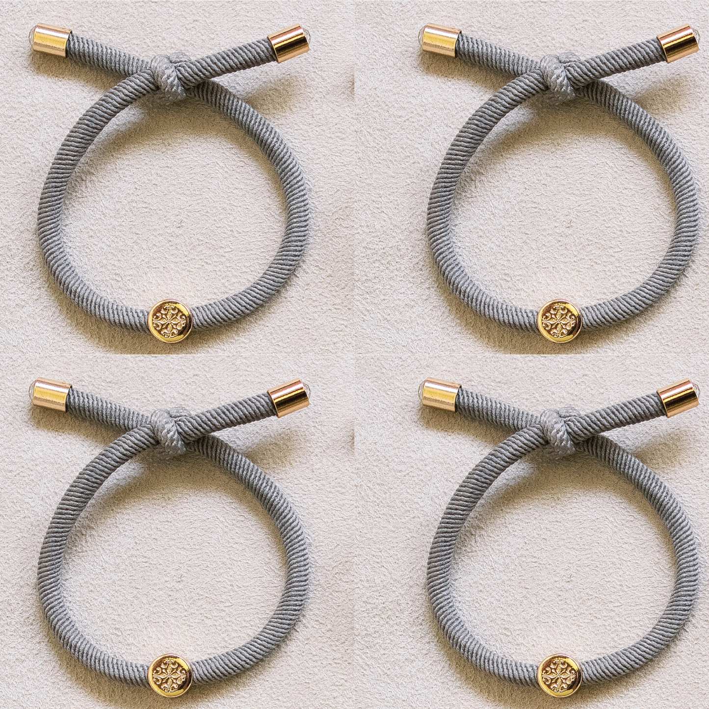 core collection original hair tie set sold as a set of four all grey color