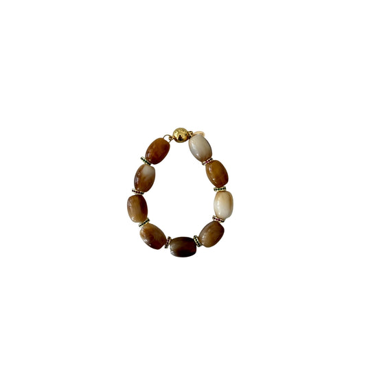 Chunky Link Bracelet  - Light Brown