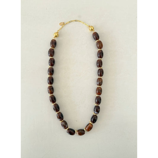 Chunky Link Necklace - Dark Brown