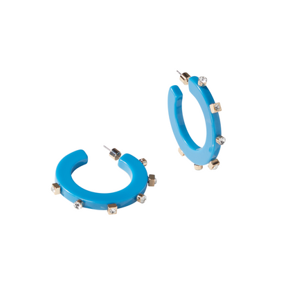 City Girl Jewel Hoop - French Blue