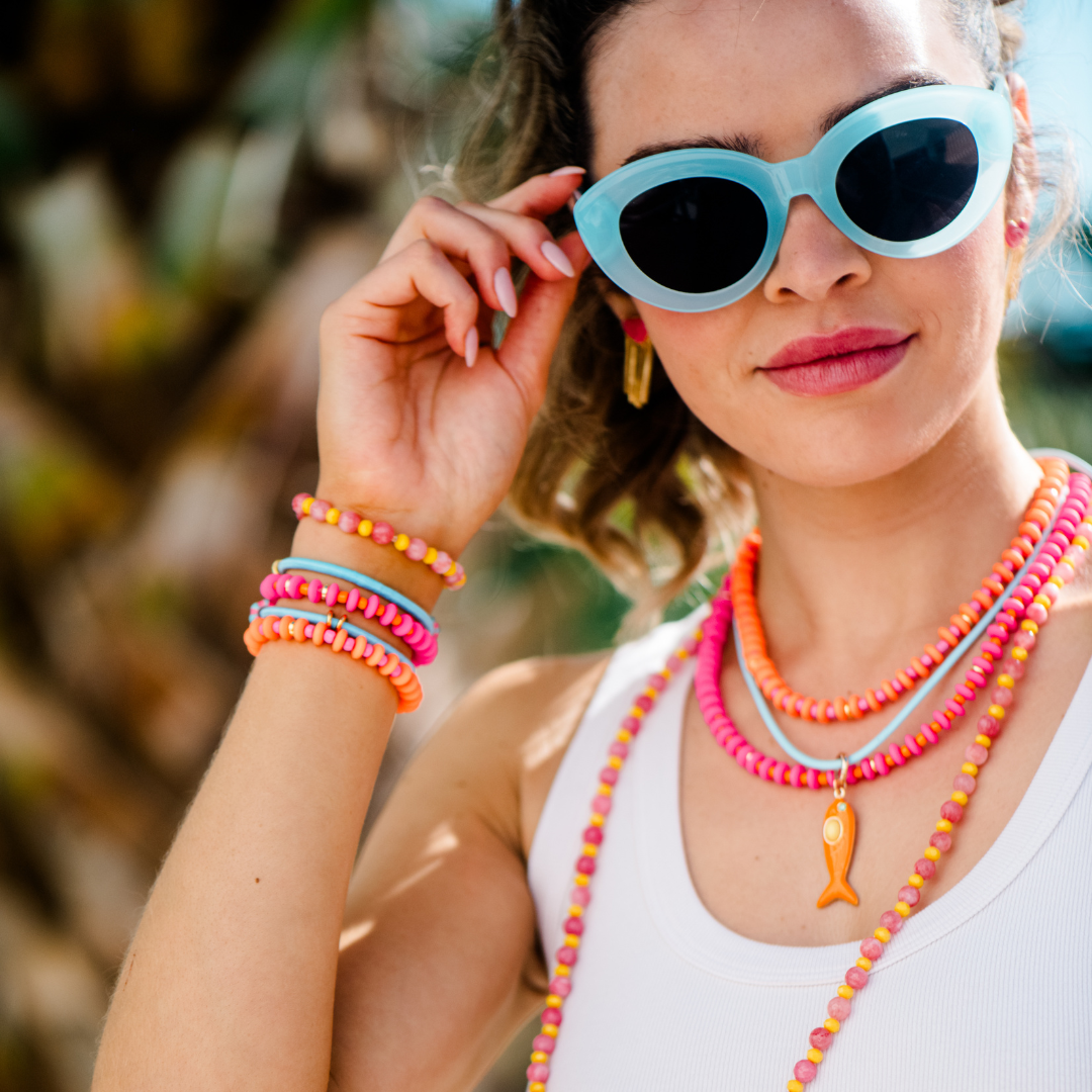 Calypso Stack (5 Bracelets) - Pink