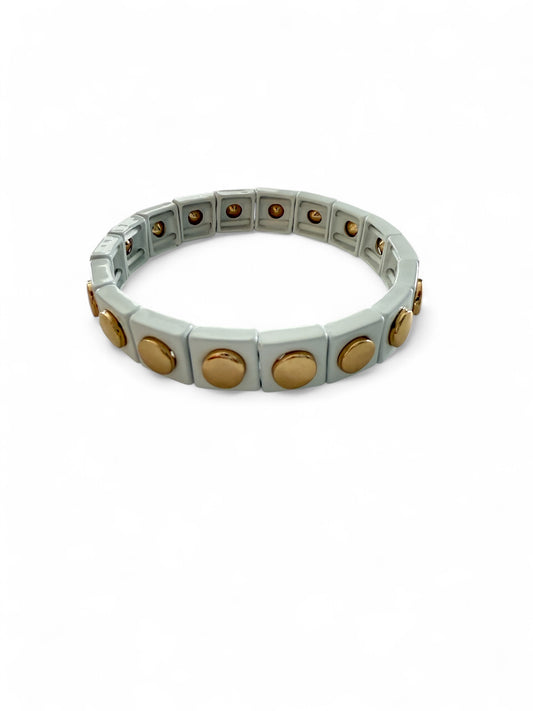 Geometric Bracelet - White