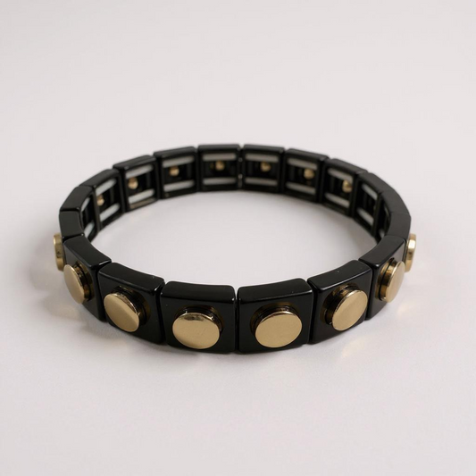 Geometric Bracelet - Caviar