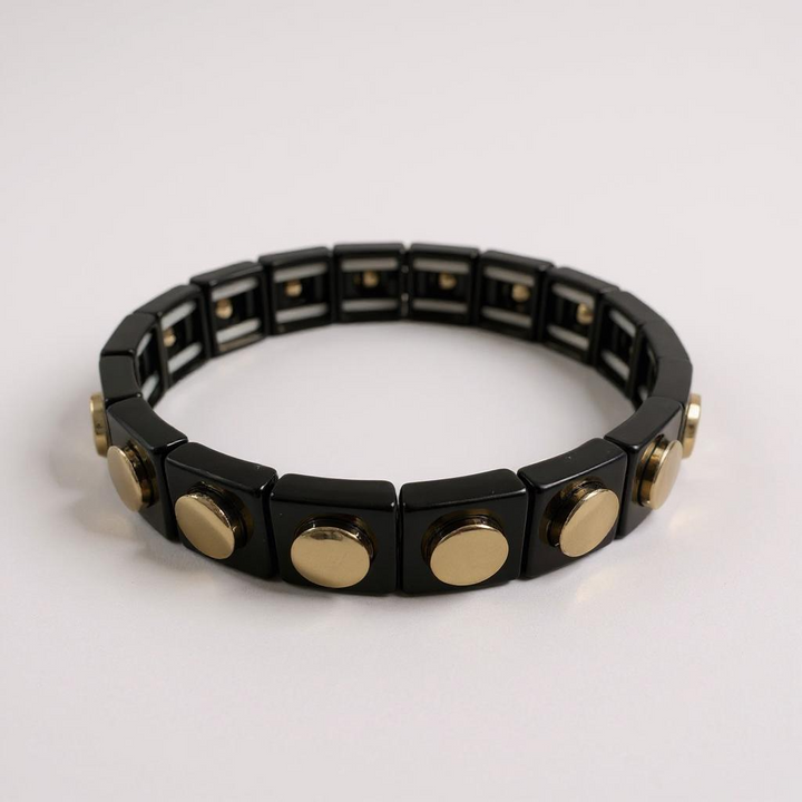 Geometric Bracelet - Caviar