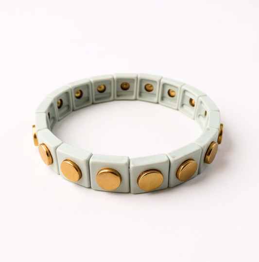 Geometric Bracelet - White