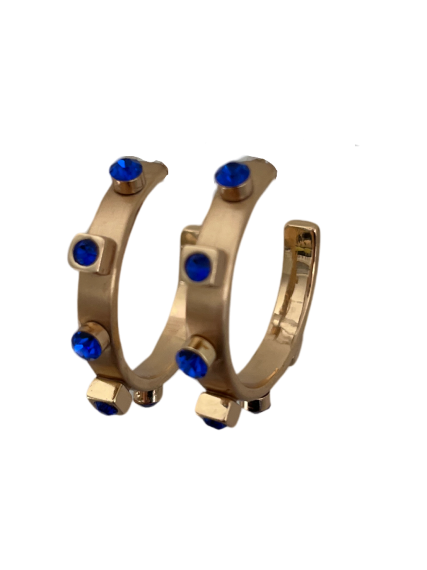 Gold Metal Hoop Sapphire Smith & Co. Jewelry