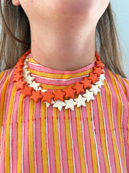 Sea Star Necklace - Large - Orange