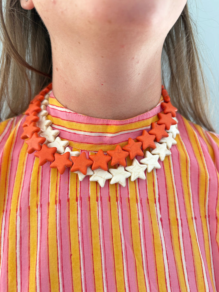 Star Necklace - Large - Orange