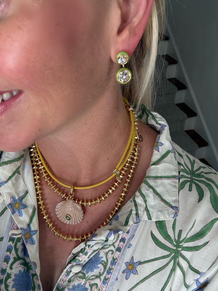 Maison Wrap Earring - Green / Crystal