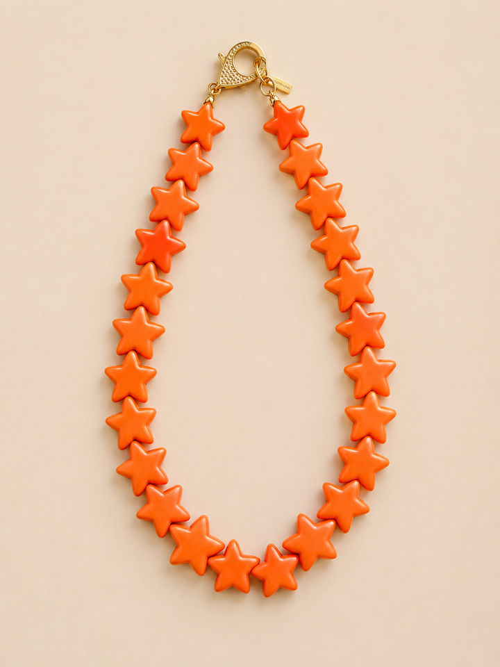 Star Necklace - Large - Orange