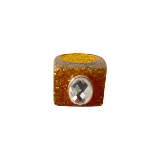 Glitzy Gal Ring - Amber Confetti