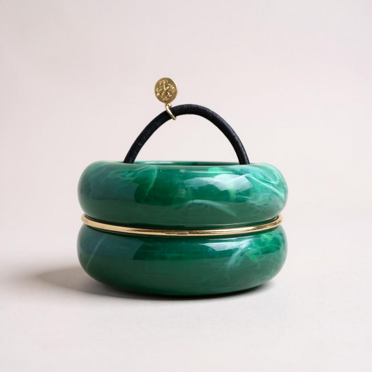 Double Hair Cuff - Forest Green