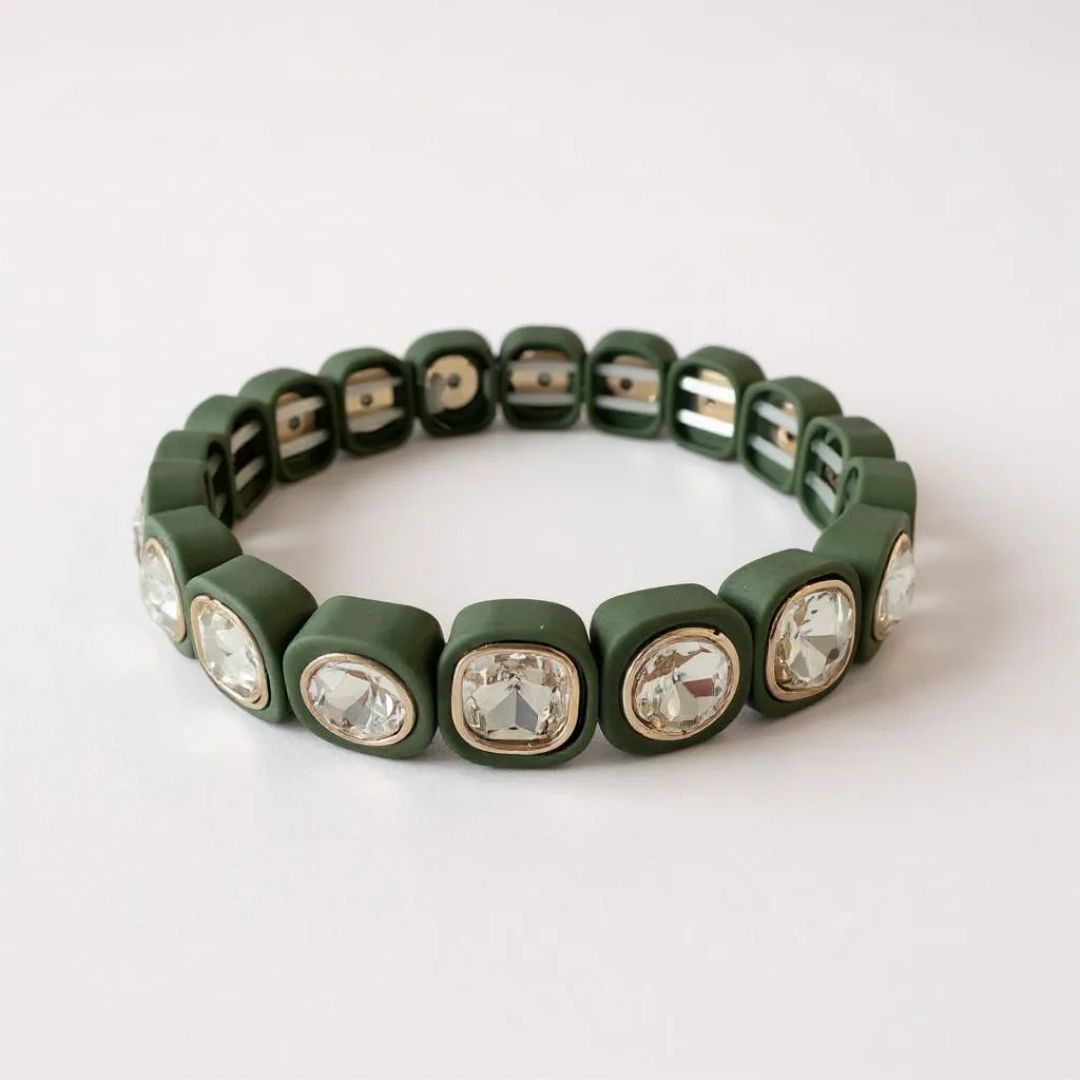 Jelly Pop Bracelet - Forest Green