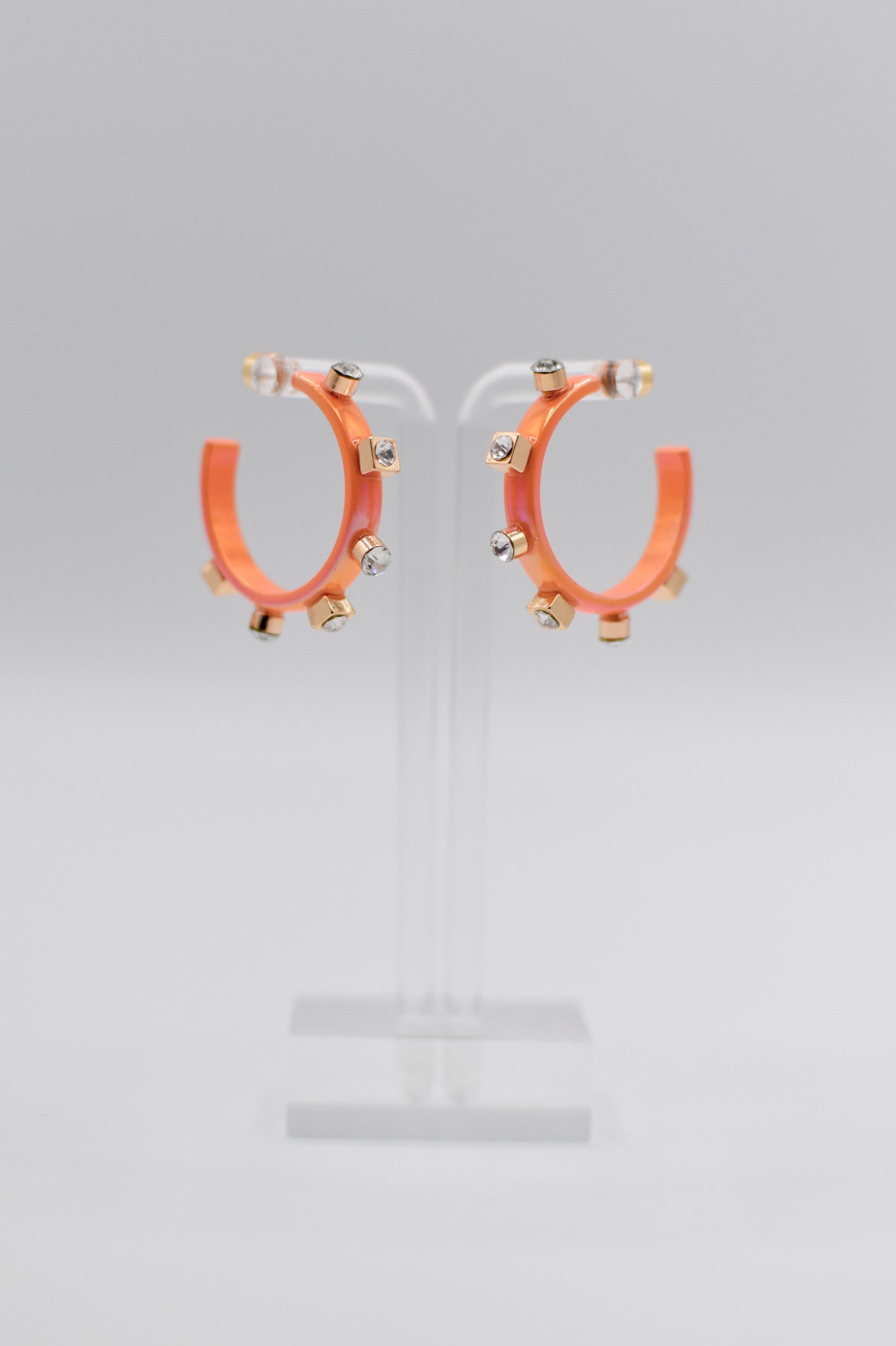 Orange Metal Hoop - Crystal