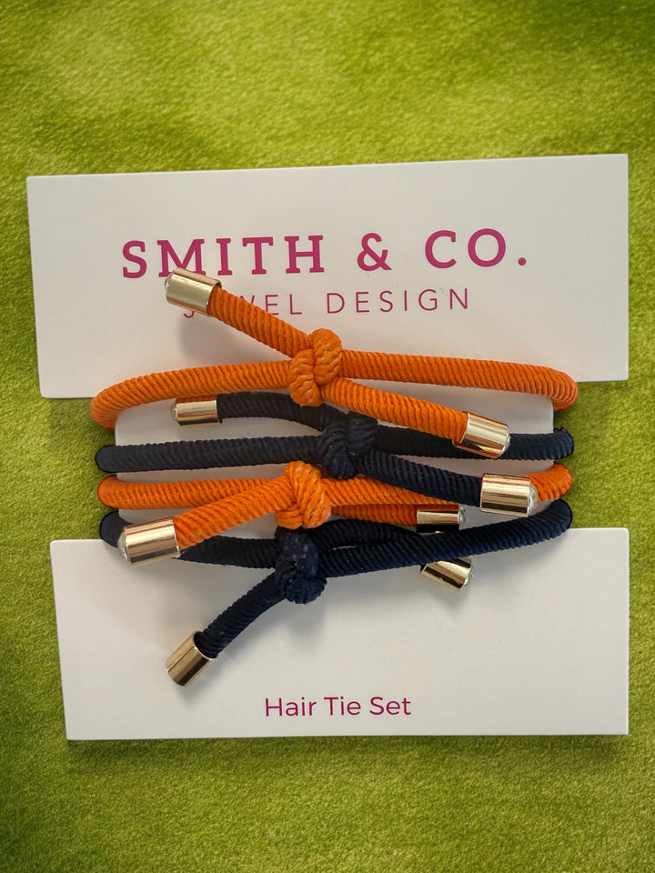 Original Smith &amp; Co. Hair Tie Set - Navy / Orange