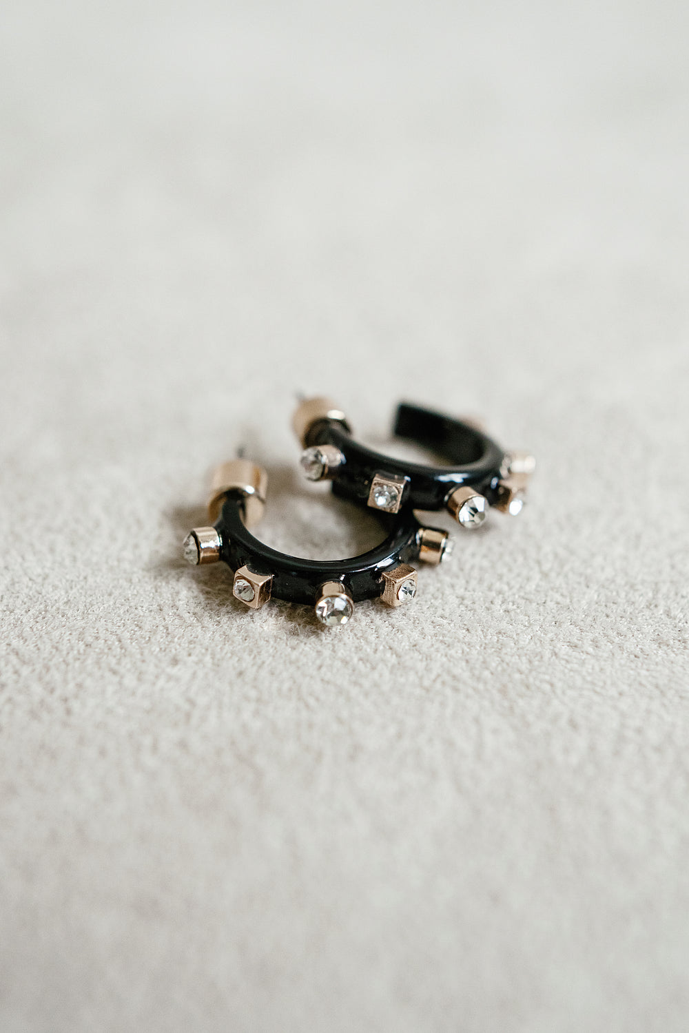 Metal Huggie - Black- Smith and Co. Jewel Design