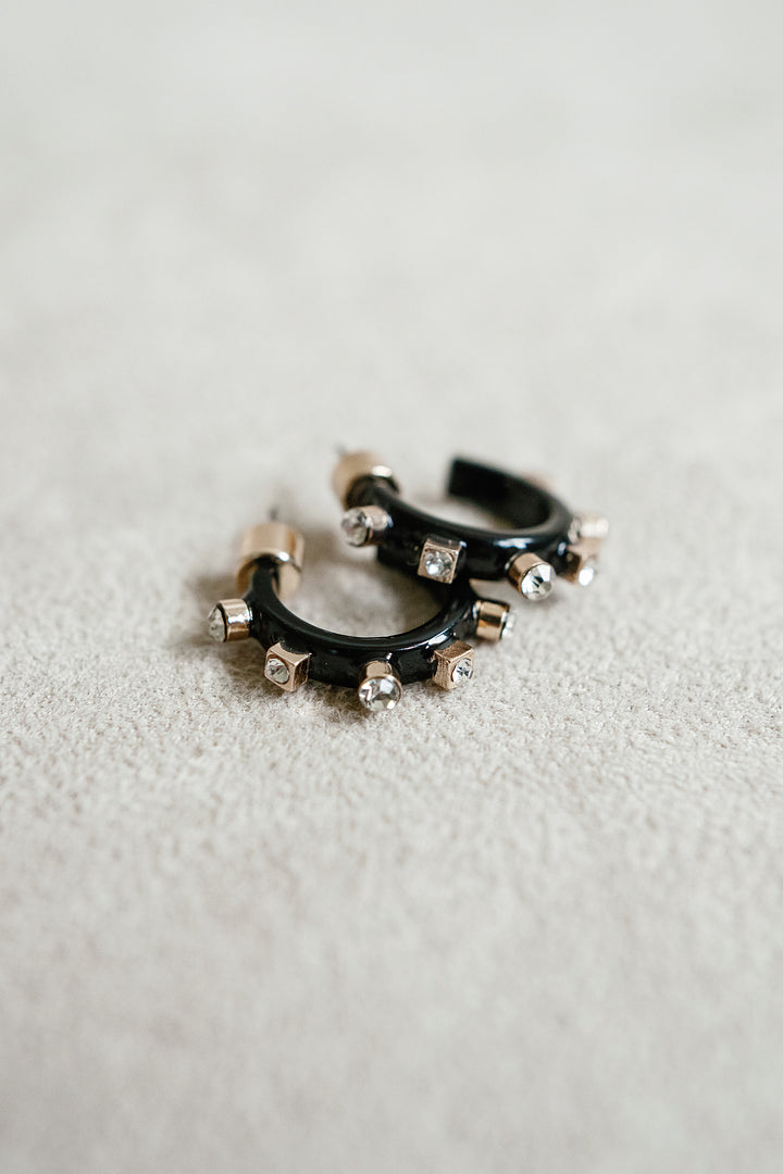 Metal Huggie - Black- Smith and Co. Jewel Design