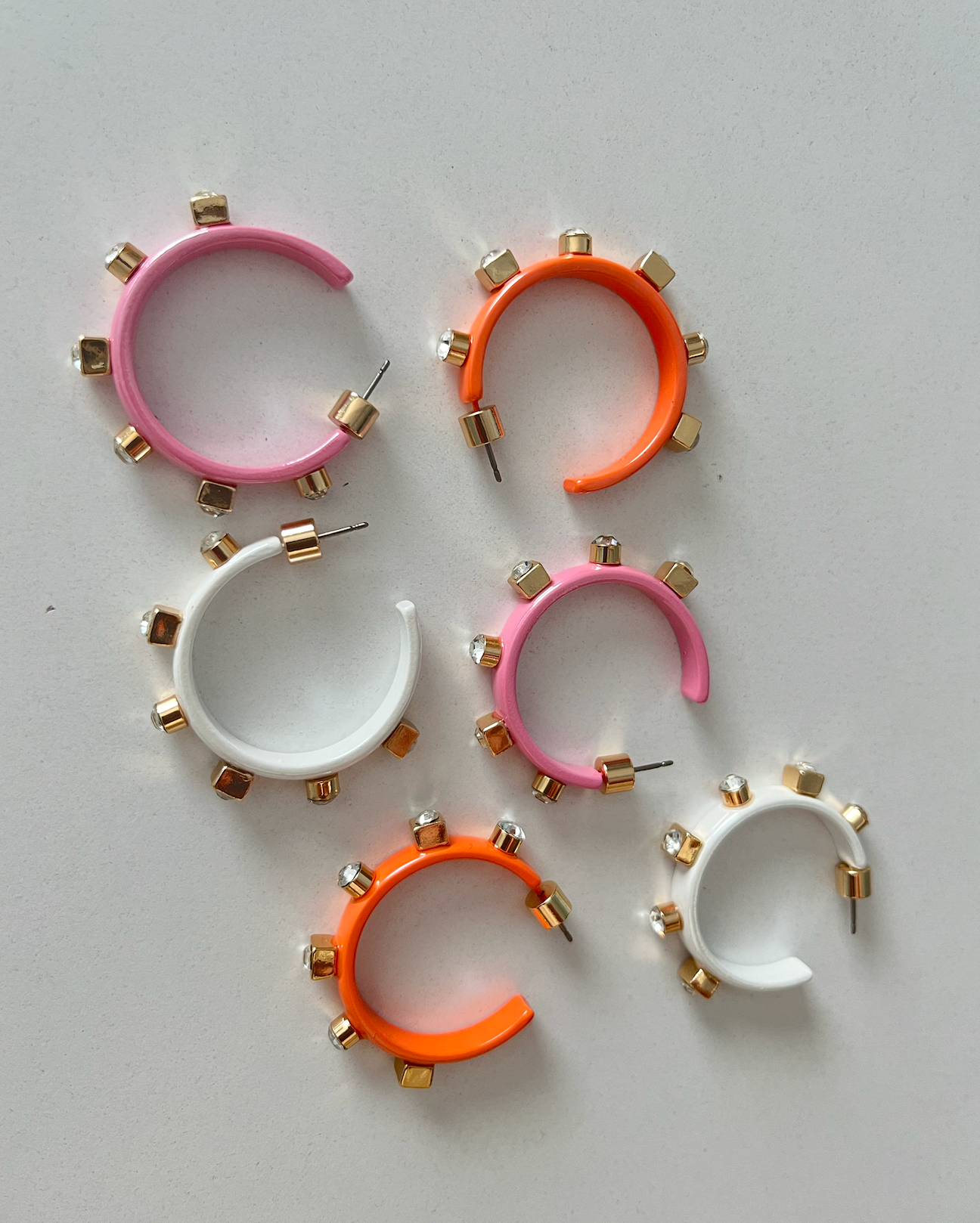 Orange Metal Hoop - Crystal