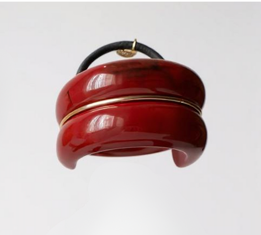 Double Hair Cuff - Garnet
