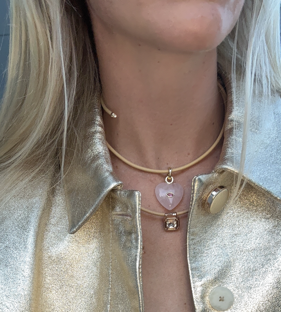 Rose Quartz Cord Necklace