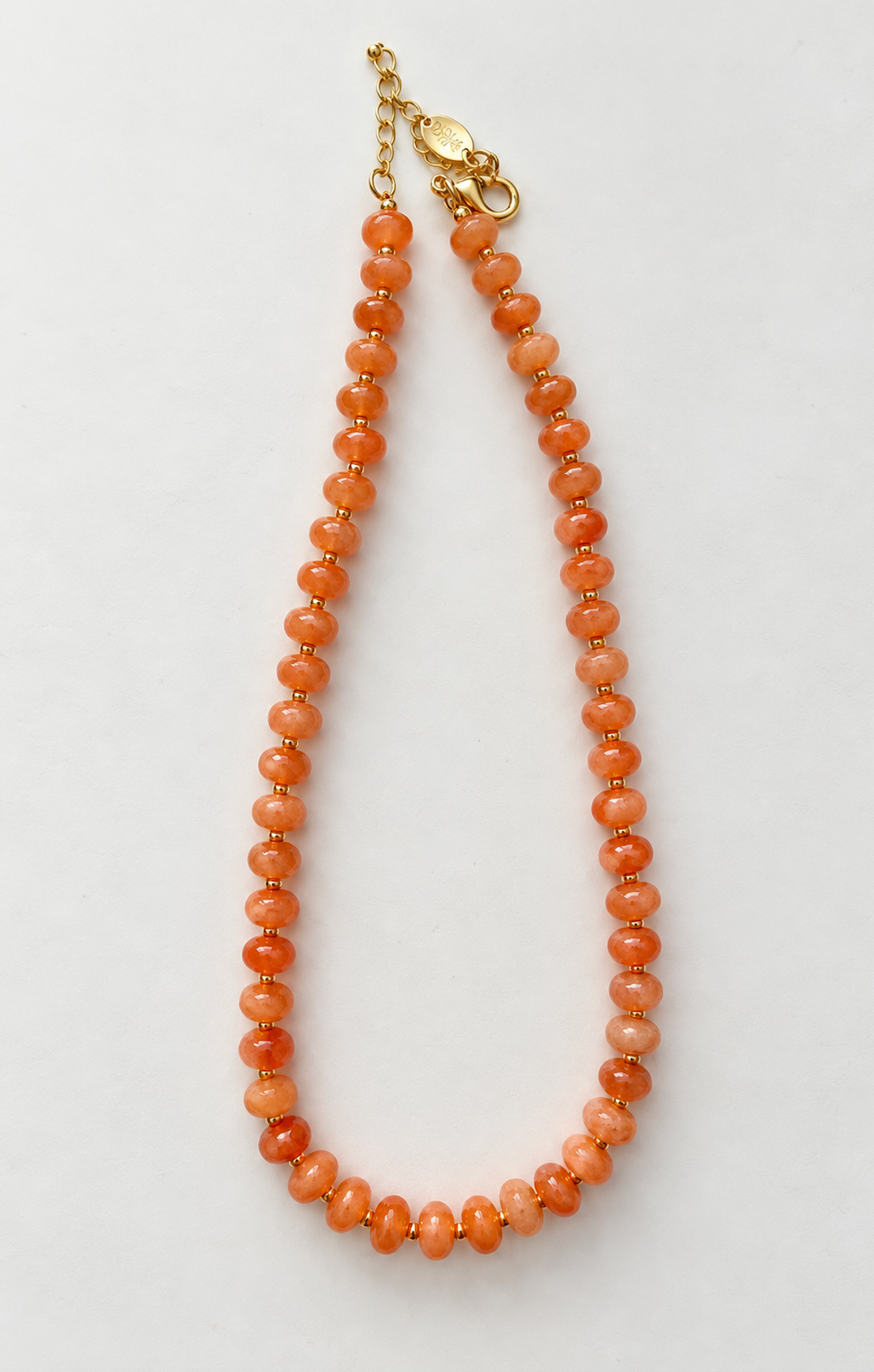 Sea Glass Beaded Necklace - Peach PREORDER ships 11/16