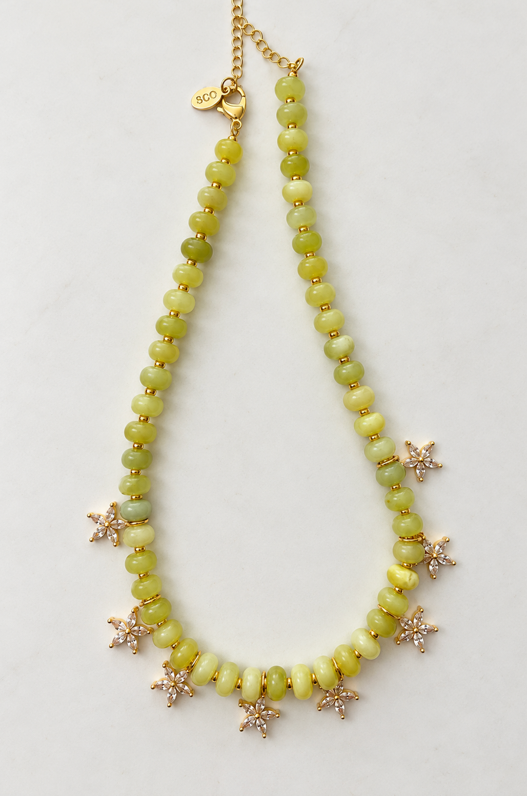 Beaded Bloom Necklace - Chartreuse PREORDER ships 11/16