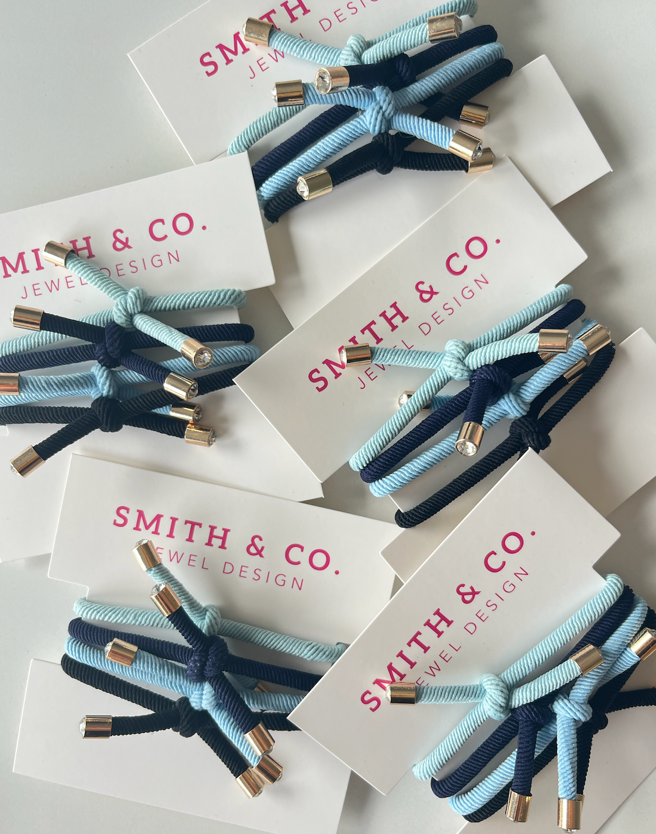 Smith & Co. Hair Tie Set - Gameday Blue
