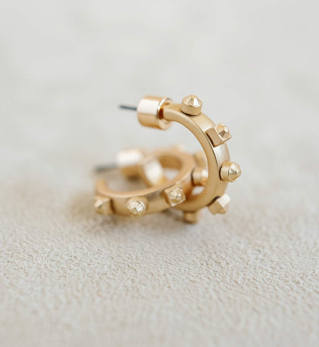 Metal Huggie - Matte Gold- Smith and Co. Jewel Design