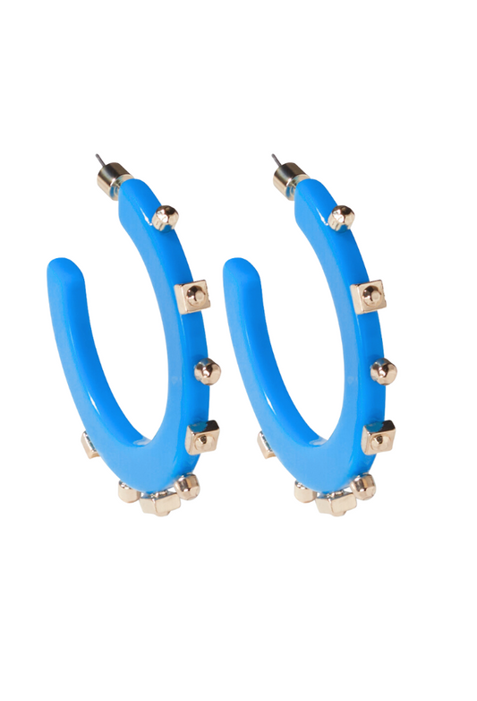 Solid Jewel Hoop - Berry Blue