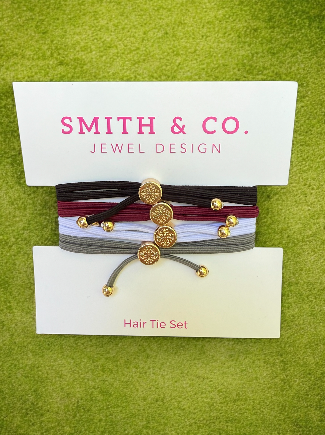 Skinny Hair Tie Set - Garnet