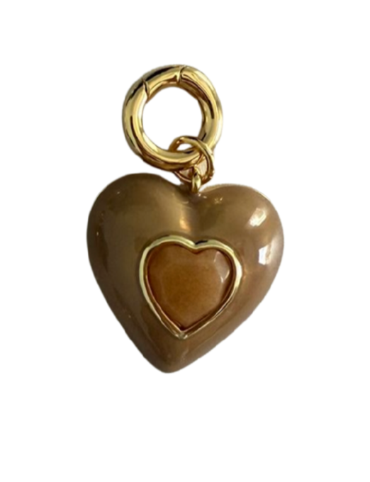 Heart Leather Cord Necklace - Black